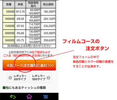 フィルム注文ボタン解説画像